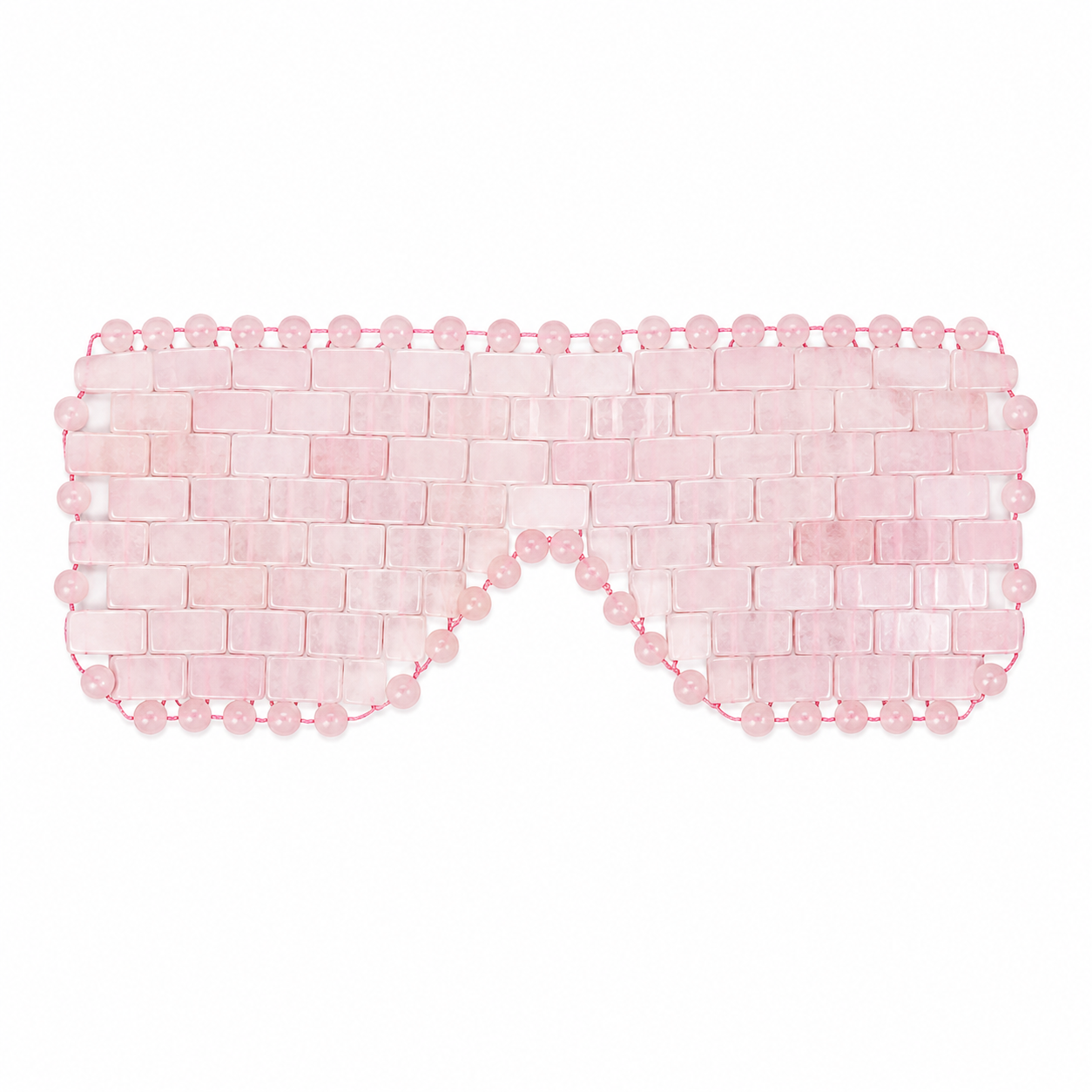 Masque Relaxant pour les Yeux en Pierres Roses Effet Quartz – Fraîcheur Réutilisable, 2 Formats