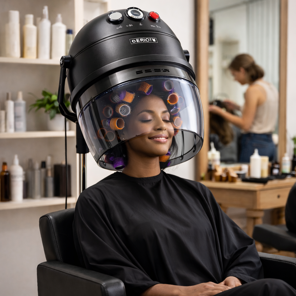 Casque Sèche-Cheveux Professionnel sur Pied EQUATOR – 3000W avec Minuterie & Air Froid