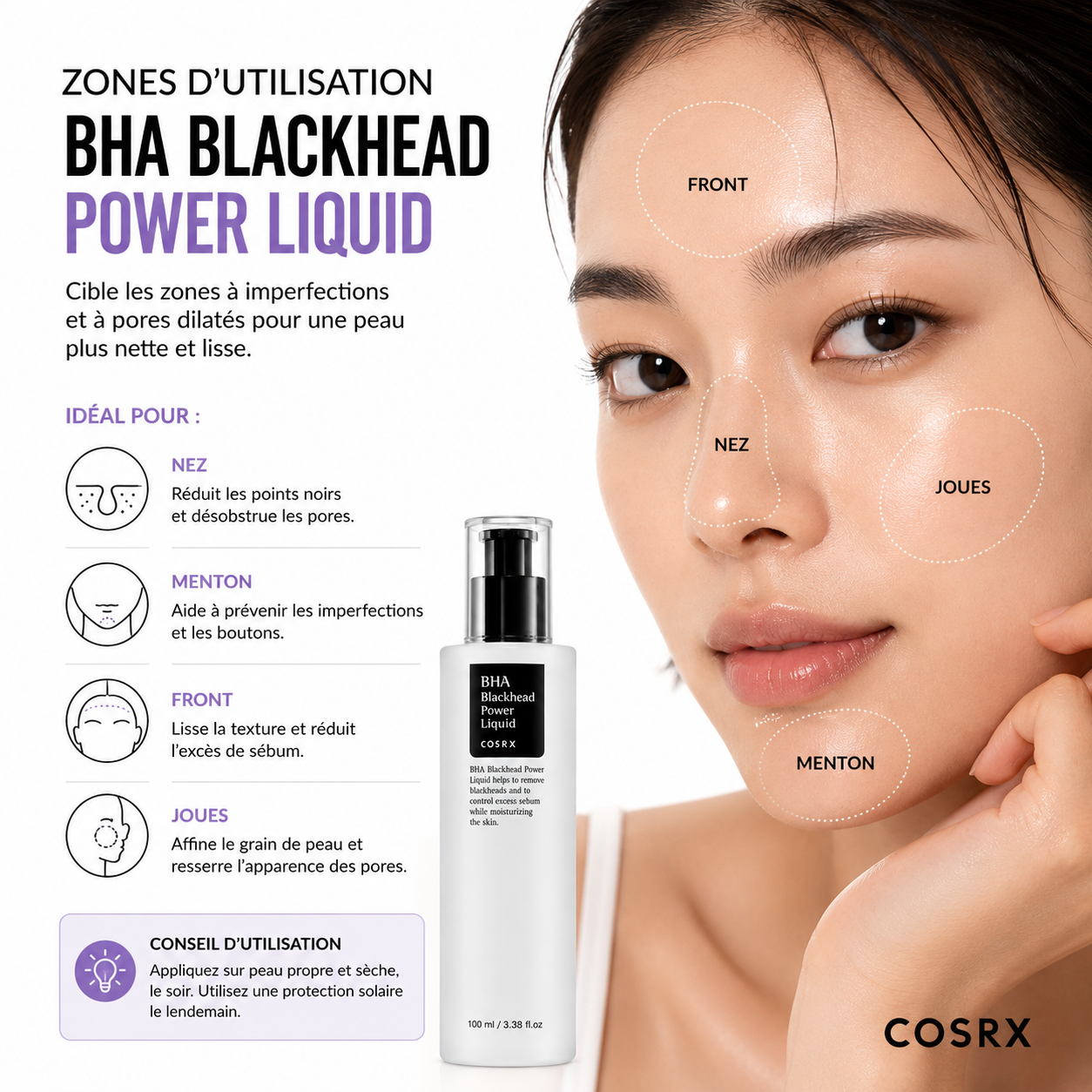 COSRX BHA Blackhead Power Liquid – Exfoliant Anti Points Noirs 100ml