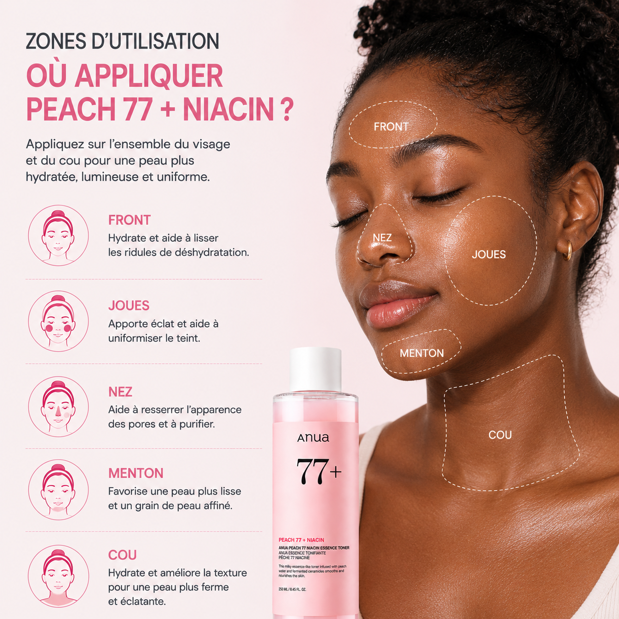 ANUA Peach 77 Niacin Essence Toner – Toner Essence Éclat & Hydratation Intense