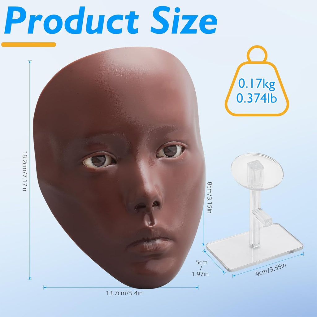 Moule/Masque d'Entraînement 5D – Tête de Mannequin Réutilisable pour la Pratique du Maquillage