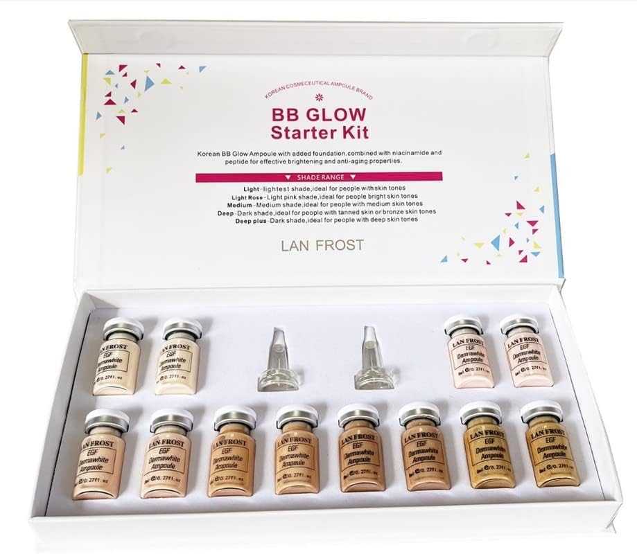 BB Glow Starter Kit – Fond de teint Semi-permanent (Ensemble de 12 Crèmes)