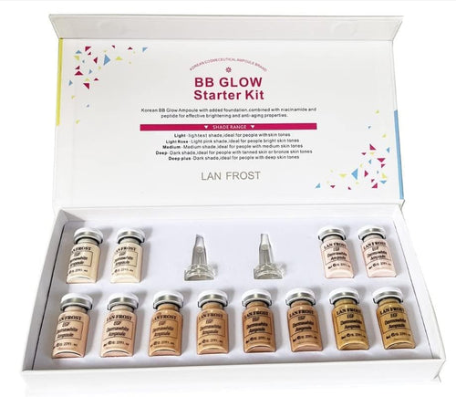 BB Glow Starter Kit – Fond de teint Semi-permanent (Ensemble de 12 Crèmes)