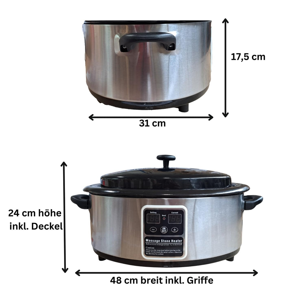 Chauffe-Pierres Chaudes Professionnel 5,5L / 18L – Appareil Spa Massage Hot Stone Avec Affichage Numérique & Arrêt Automatique