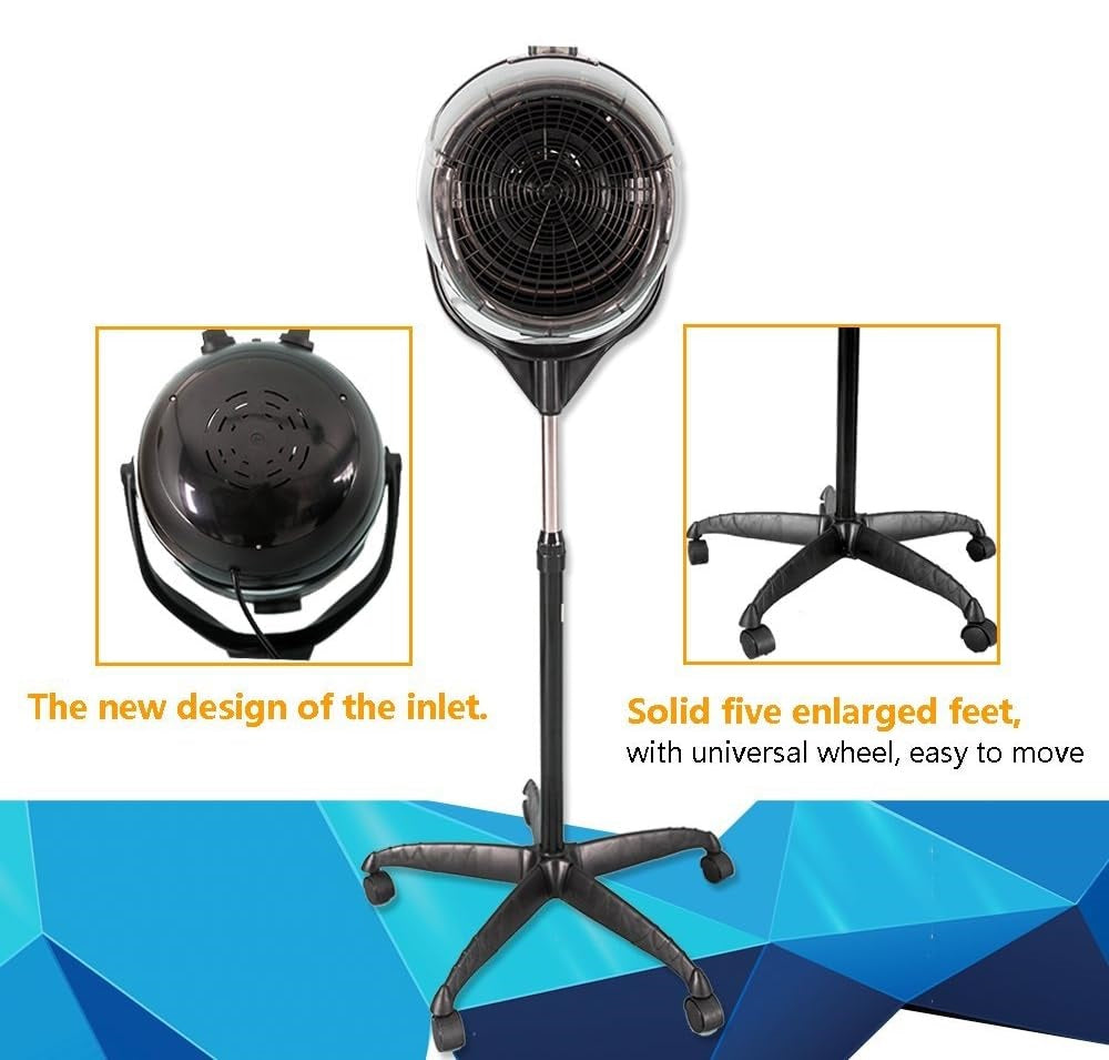 Casque Sèche-Cheveux Professionnel sur Pied EQUATOR – 3000W avec Minuterie & Air Froid