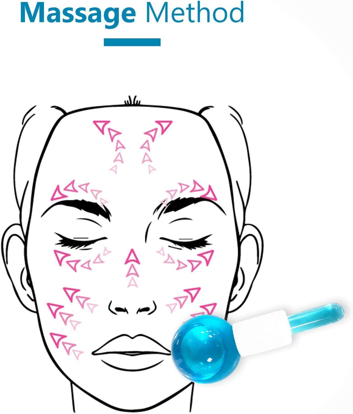 Lot de 2 Globes de Glace pour Massage du Visage – Soin Rafraîchissant et Revitalisant