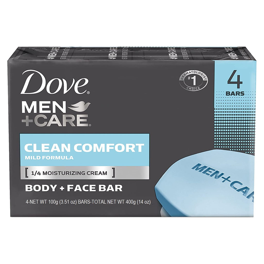 Dove 4 Barres de Savon Men Care Clean Comfort - Formule douce