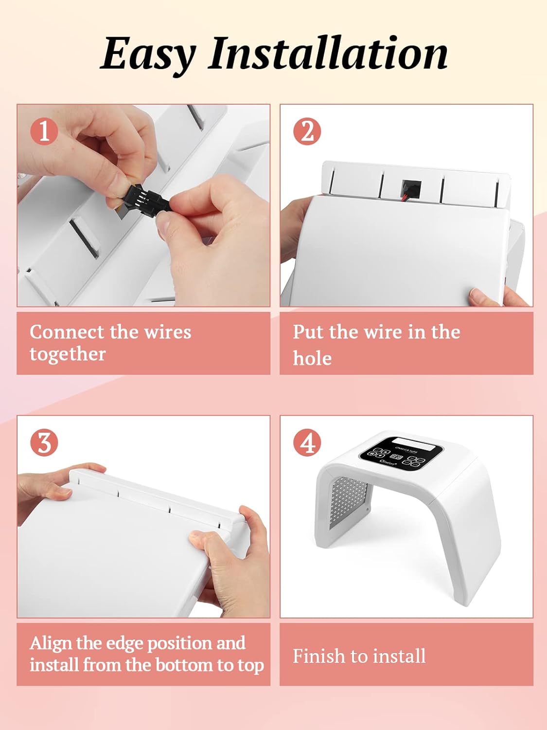 Lampe de Luminothérapie LED 7 Couleurs – Soin Visage Professionnel