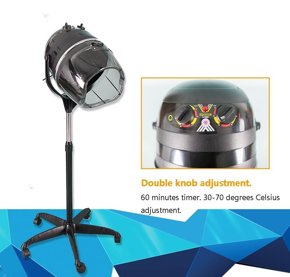 Casque Sèche-Cheveux Professionnel sur Pied EQUATOR – 3000W avec Minuterie & Air Froid