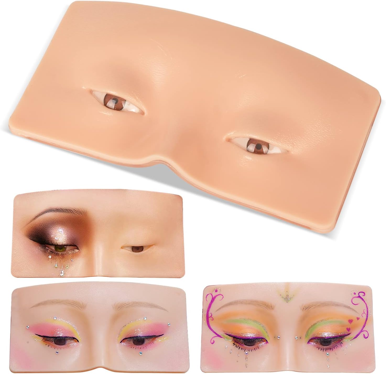 Mannequin Visage 5D Réutilisable – Planche d'Entraînement en Silicone pour Maquillage