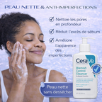 CeraVe Gel Nettoyant Anti-Imperfections 2% Acide Salicylique – Peaux Grasses à Imperfections 236ml
