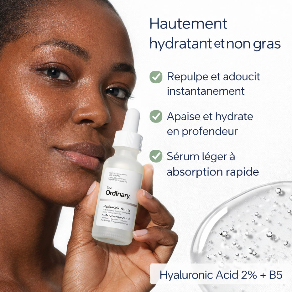 Sérum Acide Hyaluronique 2% + B5 The Ordinary – Hydratation Intense & Peau Repulpée
