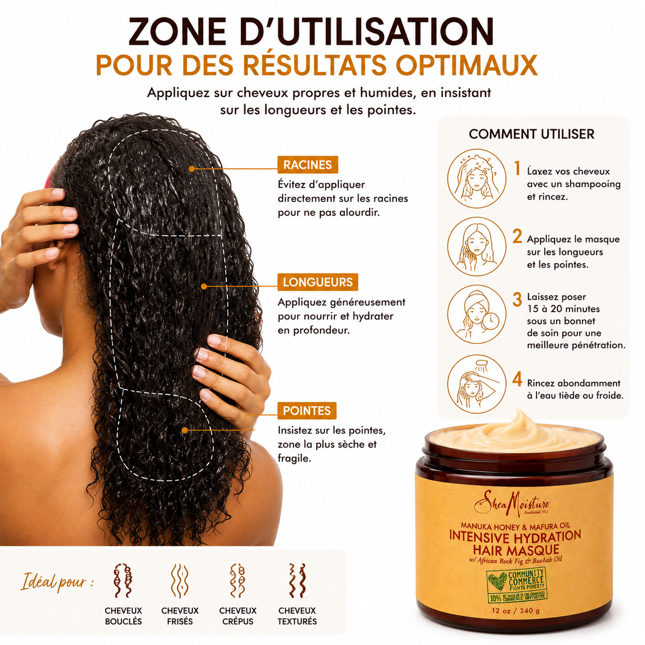 Shea Moisture Manuka Honey & Mafura Oil Intensive Hydration Masque 340g