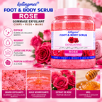 Ketingmei Foot & Body Scrub Rose – Gommage Exfoliant Corps, Pieds & Mains