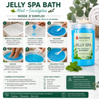 Bathrani Jelly Spa Bath – Mint + Eucalyptus | Bain de Pieds En Gelée Rafraîchissant 230 g