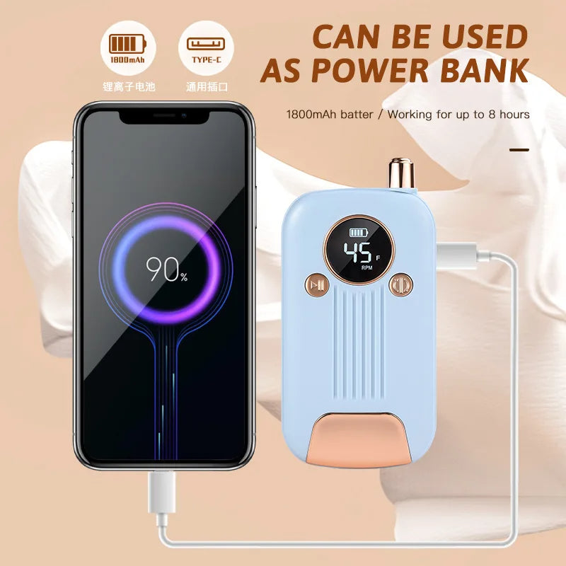 Ponceuse à Ongles Professionnelle 45 000 tr/min – Perceuse Électrique Portable Rechargeable Avec 8 Embouts