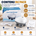 Masseur Électrique du Cuir Chevelu OSK-701 – 4 Têtes de Massage, 3 Vitesses Réglables – 5W – Blanc