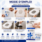 Protège-Abattant WC Jetable 50 Pièces – Protection Hygiénique Individuelle