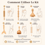 Kit Professionnel de Madérothérapie en Bois de Hêtre – 6 Pièces pour Massage & Modelage Corporel