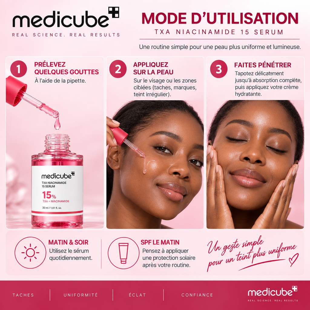 Medicube TXA Niacinamide 15 Serum – Sérum Éclat & Anti-Taches au TXA 5 % + Niacinamide 10 % – 30 ml