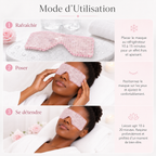 Masque Relaxant pour les Yeux en Pierres Roses Effet Quartz – Fraîcheur Réutilisable, 2 Formats