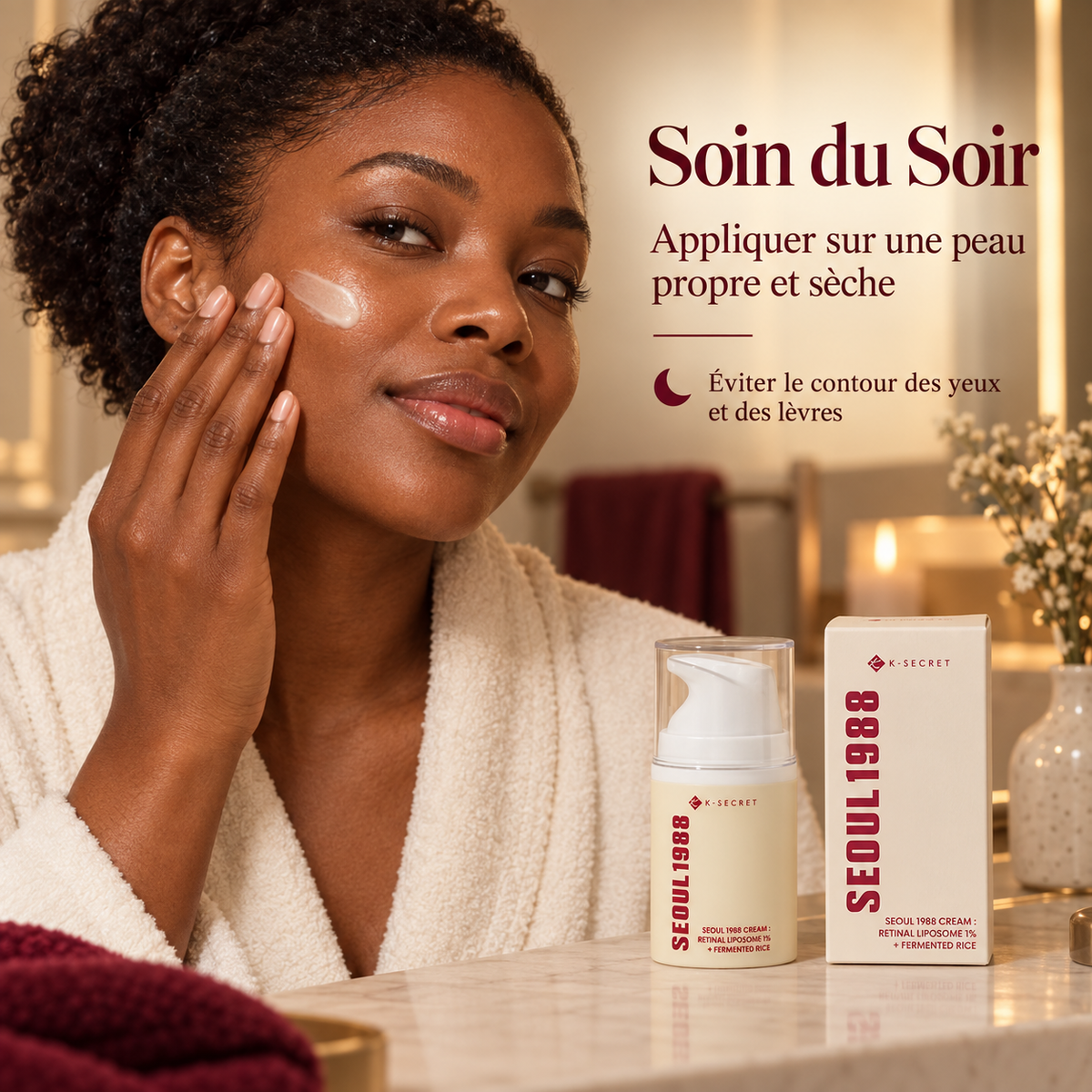 K-SECRET Seoul 1988 Cream 50 ml – Crème Visage au Rétinal Liposomé et Riz Fermenté