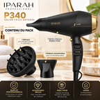 Sèche-Cheveux Professionnel IPARAH P340 – 2400W, Moteur AC, Ionique, 2 Vitesses, 3 Températures & Air Froid