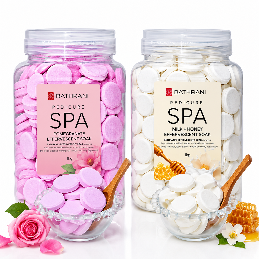 Pastilles Effervescentes Spa Pédicure 1KG – Bain De Pieds Relaxant Rose Ou Lait & Miel