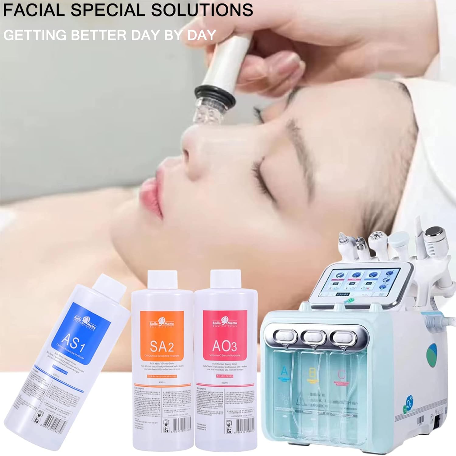 AS1 SA2 AO3 Aqua Peeling Solution- Soins De La Peau Du Visage à Bulle Hydrafacial