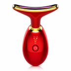 Appareil de Massage Visage LED & EMS 7 Couleurs – Outil Beauté Électrique Éclat & Détente (Blanc / Noir / Rouge)