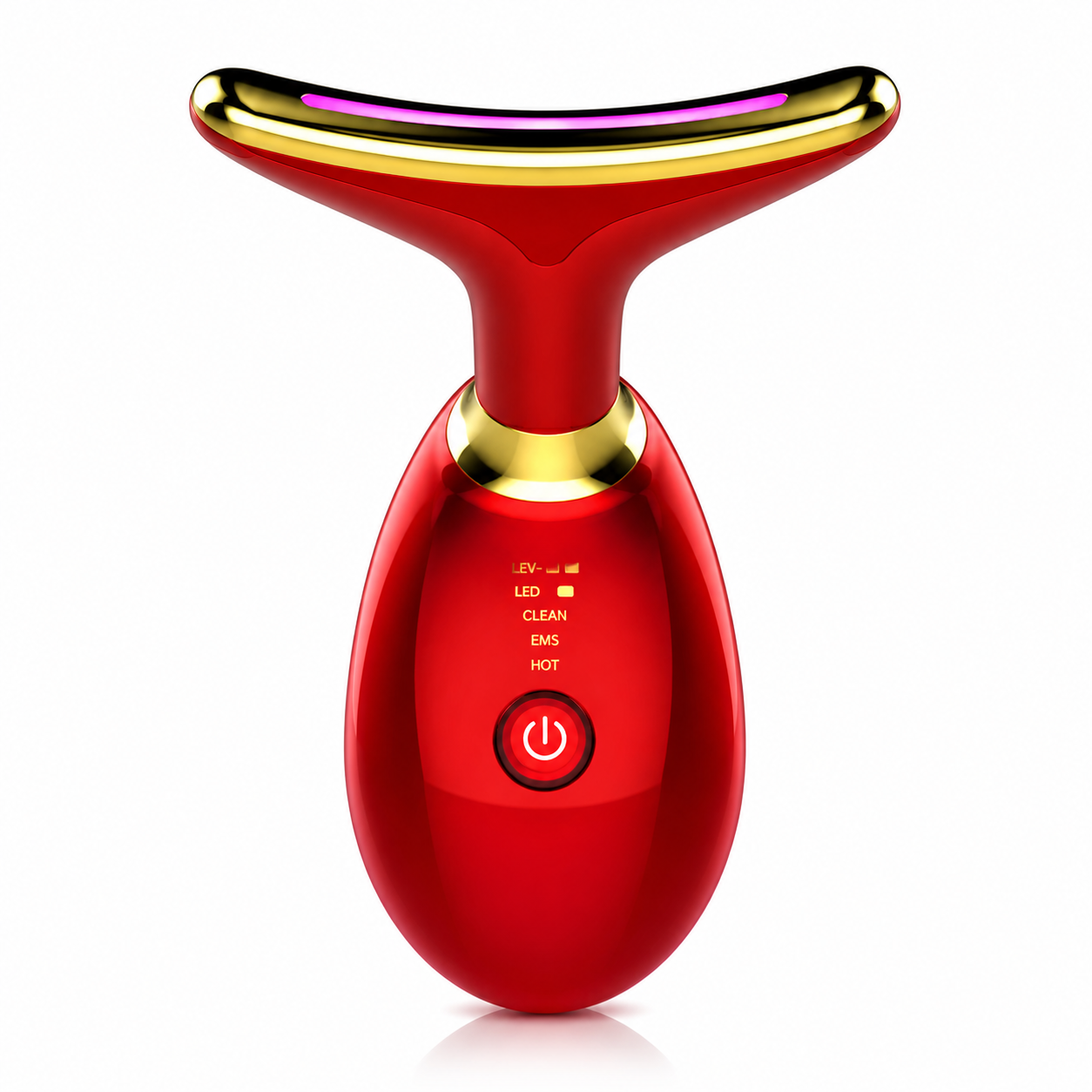 Appareil de Massage Visage LED & EMS 7 Couleurs – Outil Beauté Électrique Éclat & Détente (Blanc / Noir / Rouge)