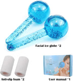Lot de 2 Globes de Glace pour Massage du Visage – Soin Rafraîchissant et Revitalisant