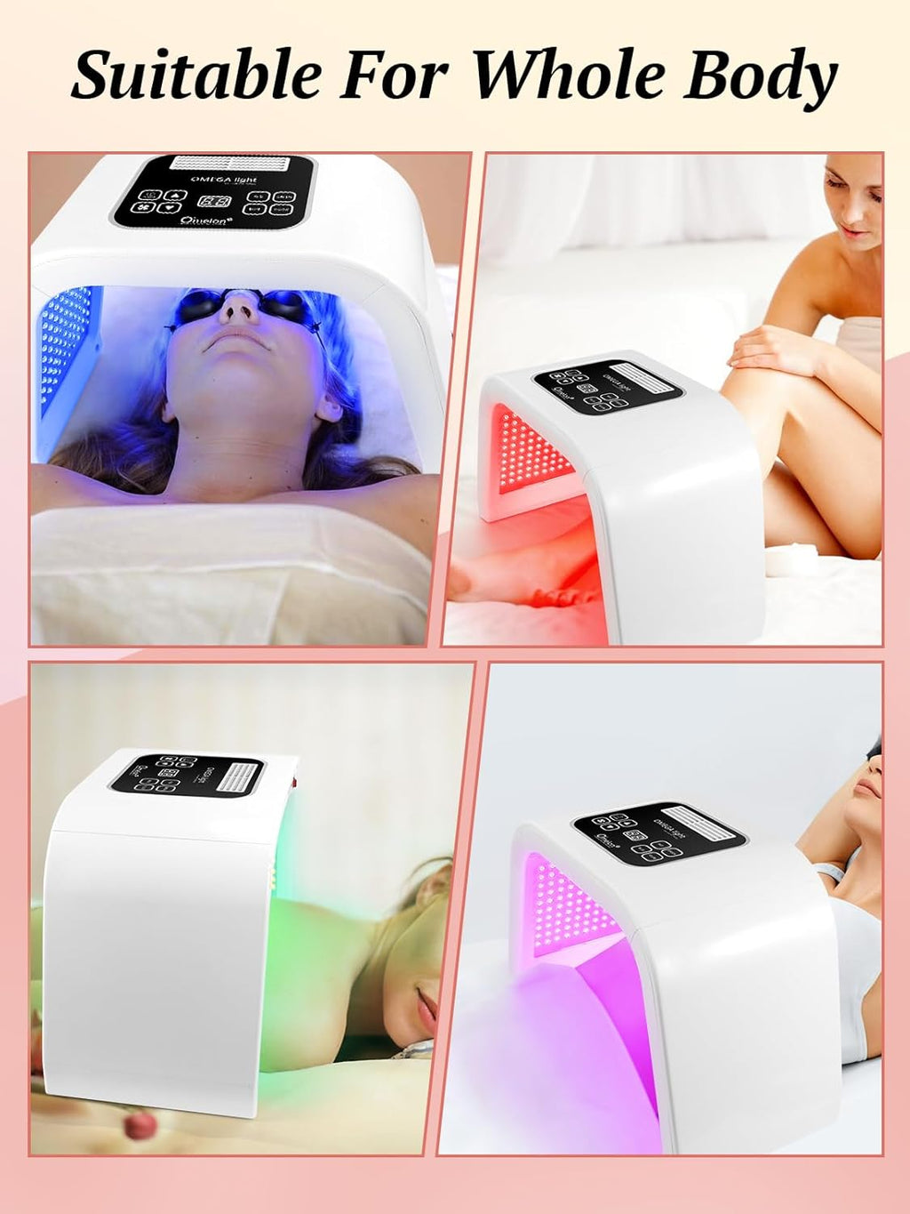 Lampe de Luminothérapie LED 7 Couleurs – Soin Visage Professionnel