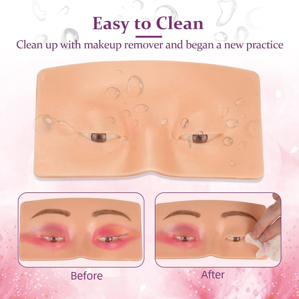 Mannequin Visage 5D Réutilisable – Planche d'Entraînement en Silicone pour Maquillage