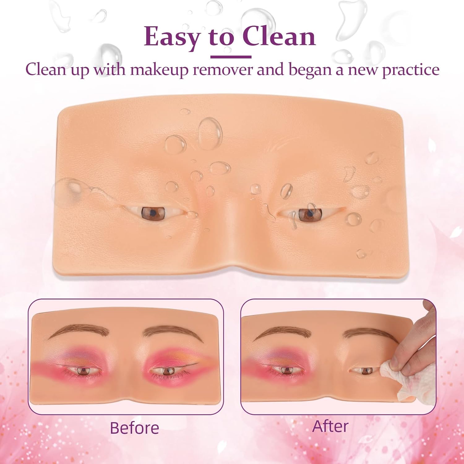 Mannequin Visage 5D Réutilisable – Planche d'Entraînement en Silicone pour Maquillage