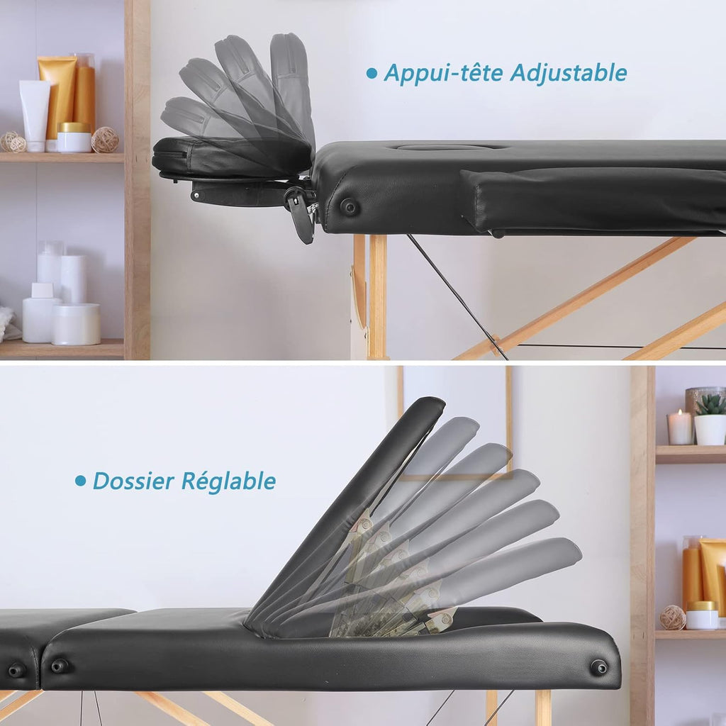 Table de Massage & Relaxation Pliante Professionnelle – Lit Esthétique Professionnel Portable