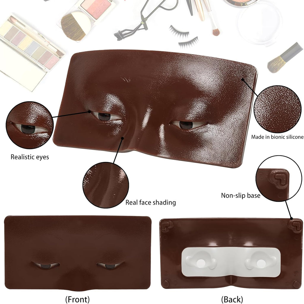 Mannequin Visage 5D Réutilisable – Planche d'Entraînement en Silicone pour Maquillage