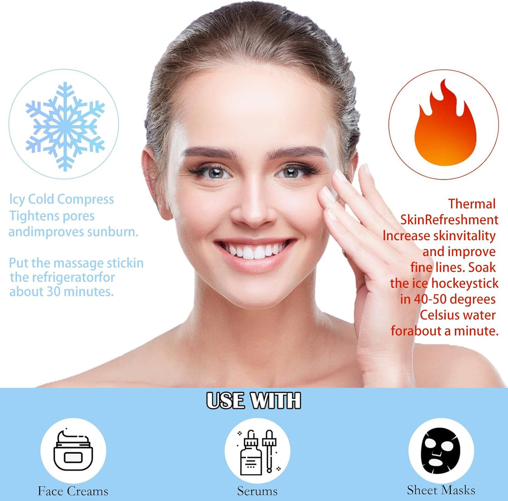 Lot de 2 Globes de Glace pour Massage du Visage – Soin Rafraîchissant et Revitalisant