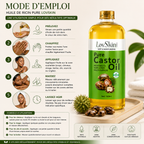 Huile De Ricin Pure LovSkin 500 ml – Huile De Massage Professionnelle Multi-Usages
