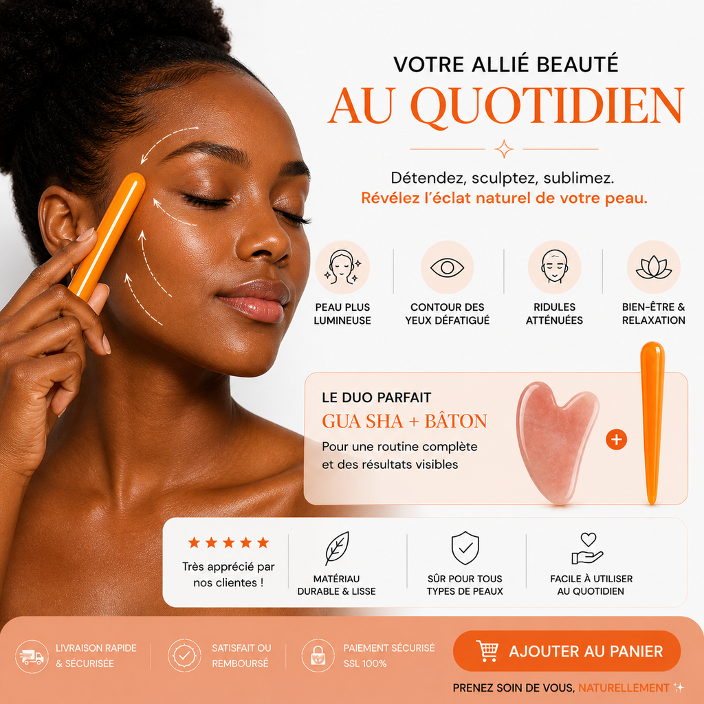 Bâton de Massage Visage Précision – Stylet Facial Ergonomique pour Zones Ciblées