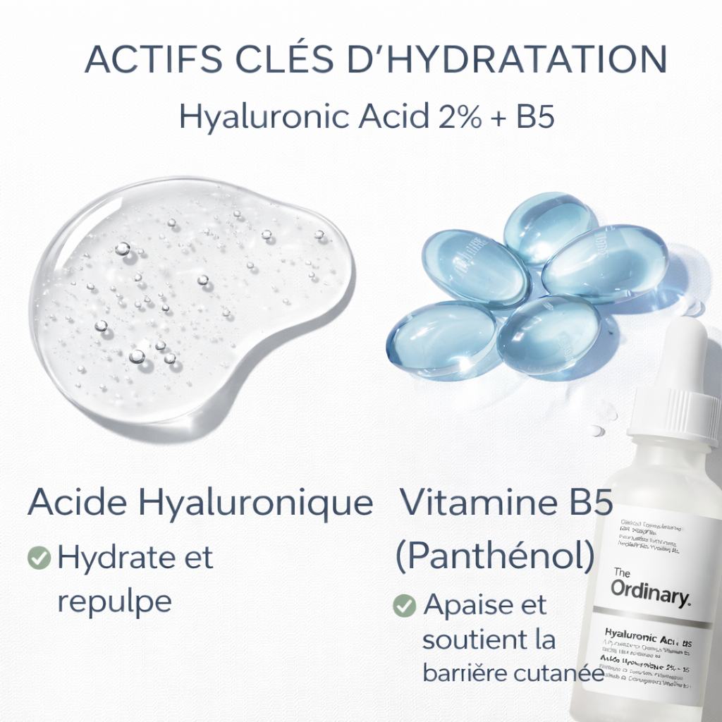 Sérum Acide Hyaluronique 2% + B5 The Ordinary – Hydratation Intense & Peau Repulpée