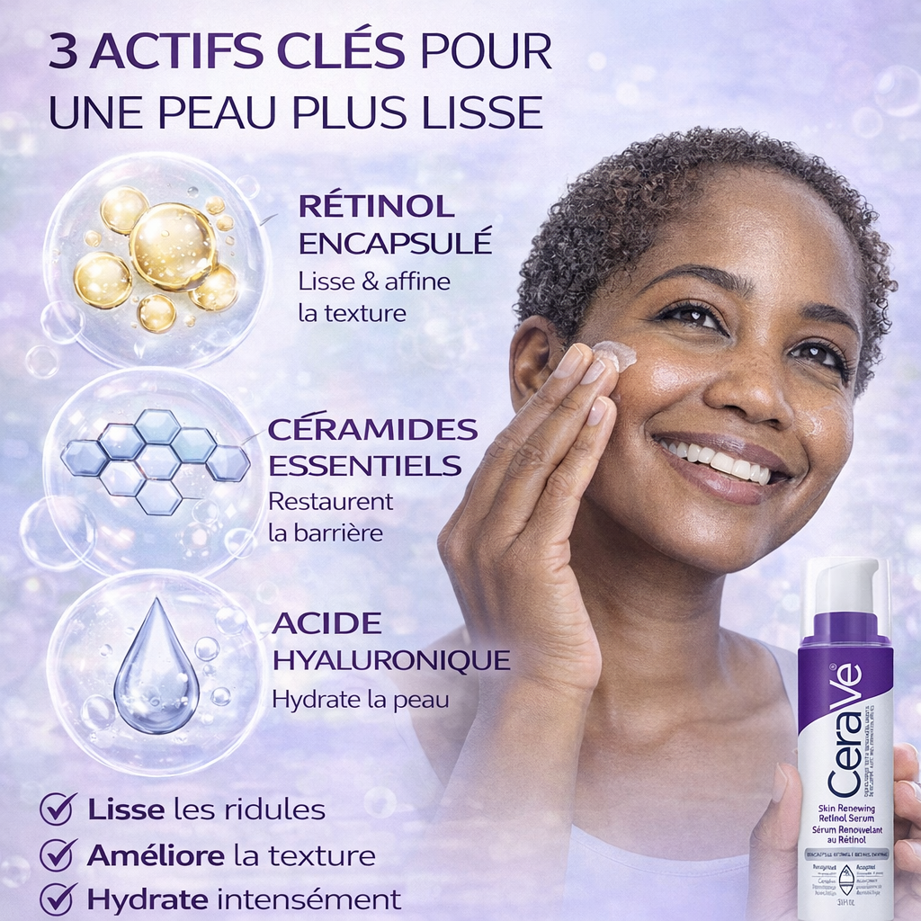 CeraVe Sérum Rétinol Rénovateur – Lisse & Améliore la Texture – Anti-Âge 30ml