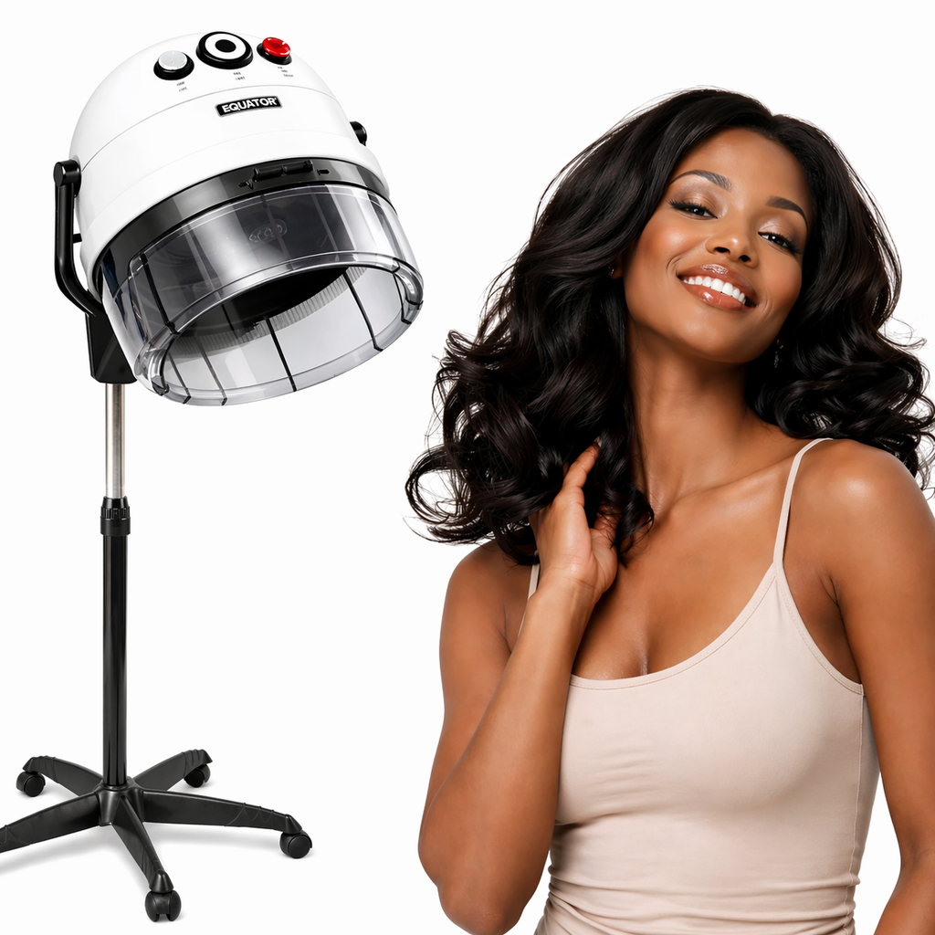 Casque Sèche-Cheveux Professionnel sur Pied EQUATOR – 3000W avec Minuterie & Air Froid