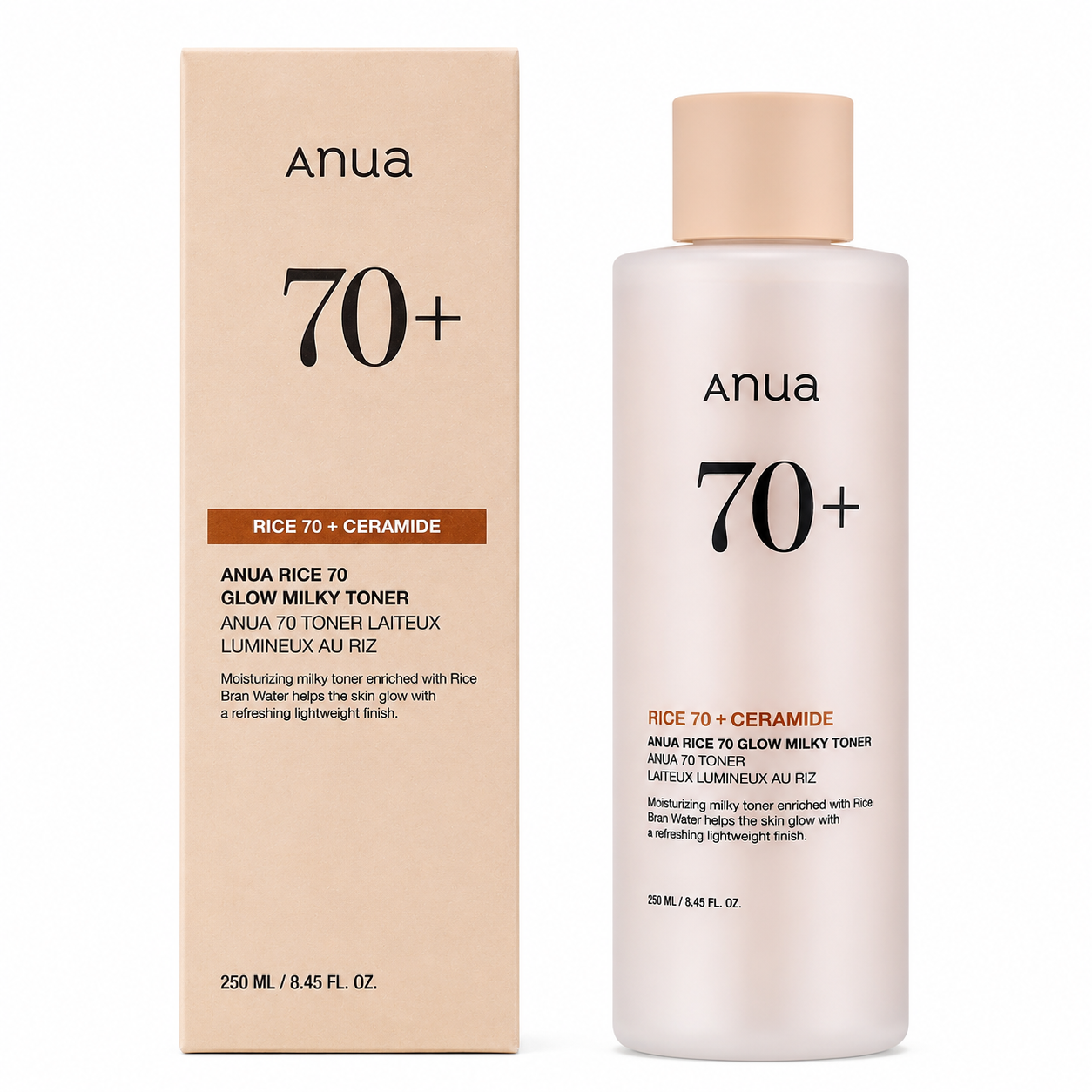 ANUA Rice 70 Glow Milky Toner – Lotion Tonique Hydratante Éclat – 250ml