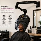 Casque Sèche-Cheveux Professionnel Mural Equator 3000 Noir – 930W, 2 Vitesses, Température Réglable 20 à 70°C