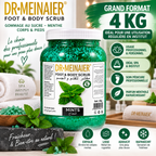 DR.MEINAIER Gommage Corps & Pieds au Sucre Menthe 4 kg – Foot & Body Scrub Professionnel