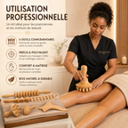 Kit Professionnel de Madérothérapie en Bois – 6 Pièces pour Massage & Modelage Corporel