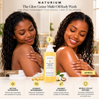 NATURIUM The Glow Getter Multi-Oil Body Wash – Gel Douche Nourrissant aux Huiles & Squalane – 500 ml