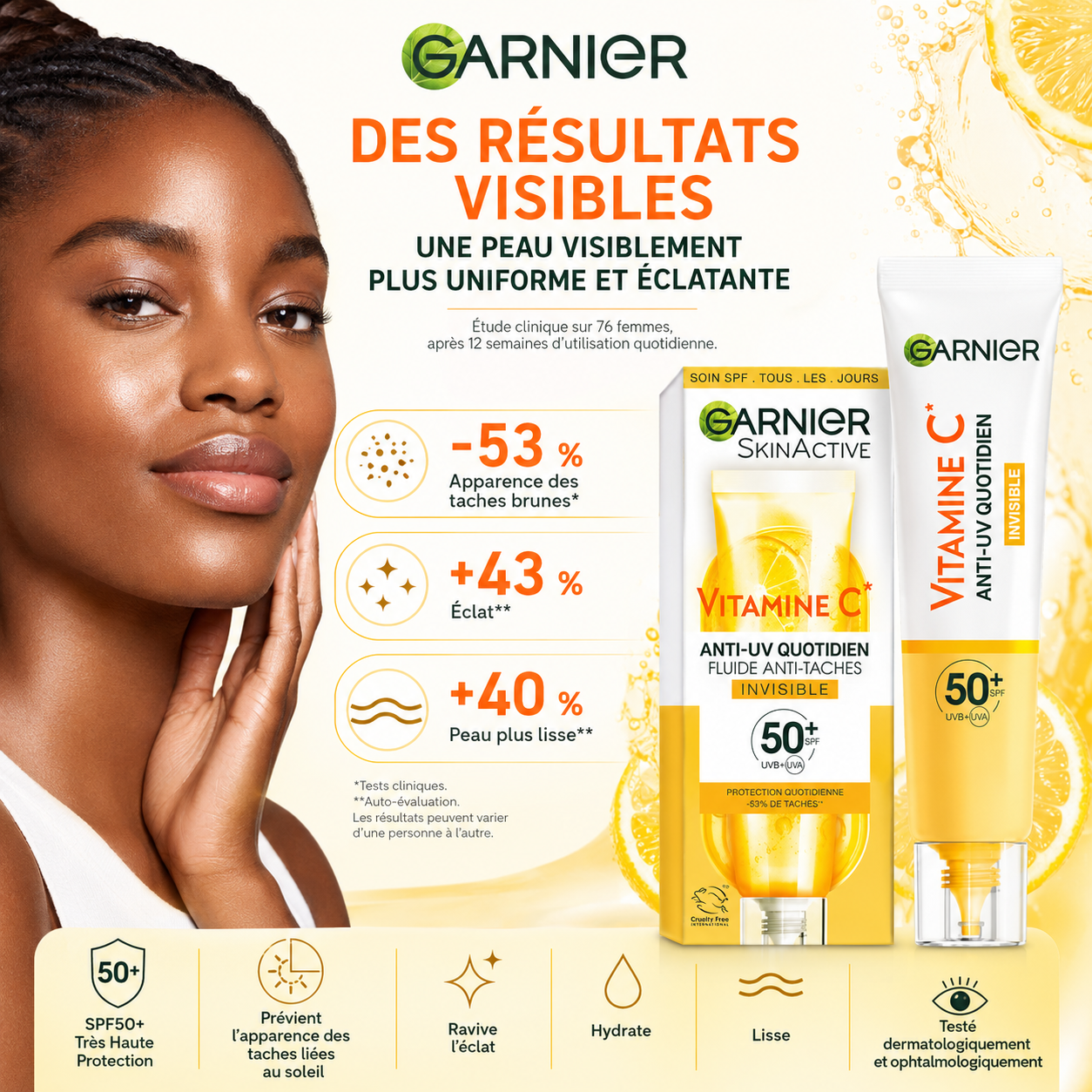 Garnier Vitamine C Fluide Anti-UV Quotidien Invisible SPF50+ – 40 ml