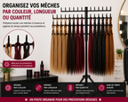 Support Professionnel Réglable pour Tresses et Extensions de Cheveux – Organisateur 60 Emplacements sur Trépied